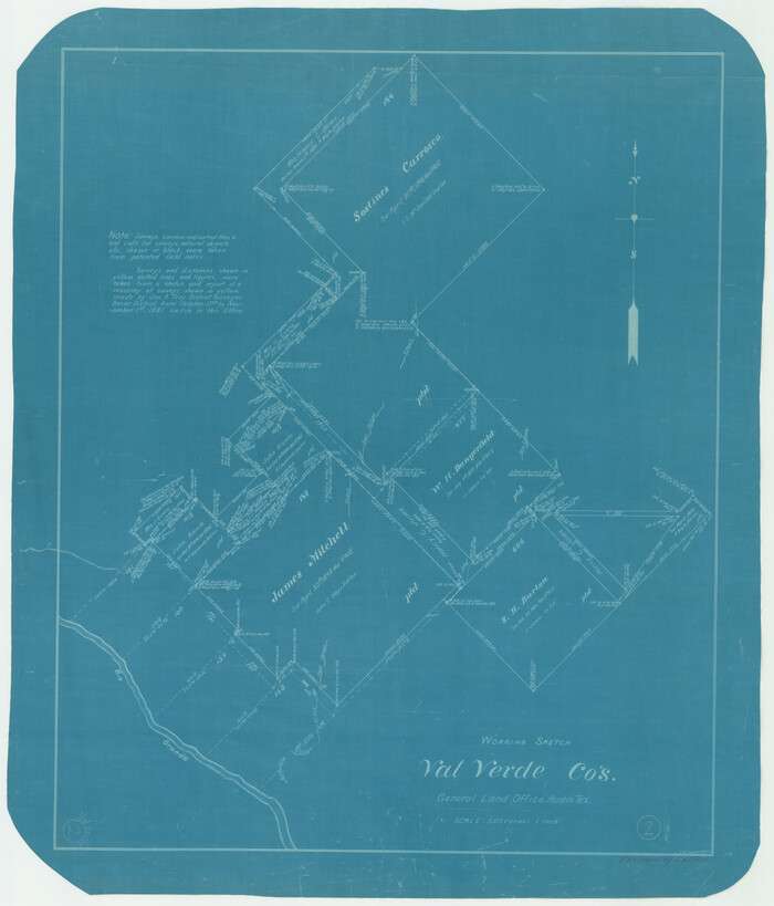 72137, Val Verde County Working Sketch 2, General Map Collection