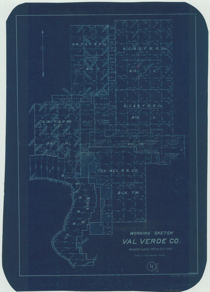 72139, Val Verde County Working Sketch 4, General Map Collection