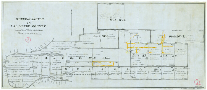 72140, Val Verde County Working Sketch 5, General Map Collection