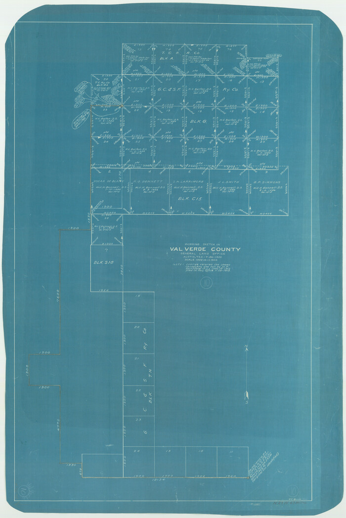 72145, Val Verde County Working Sketch 10, General Map Collection