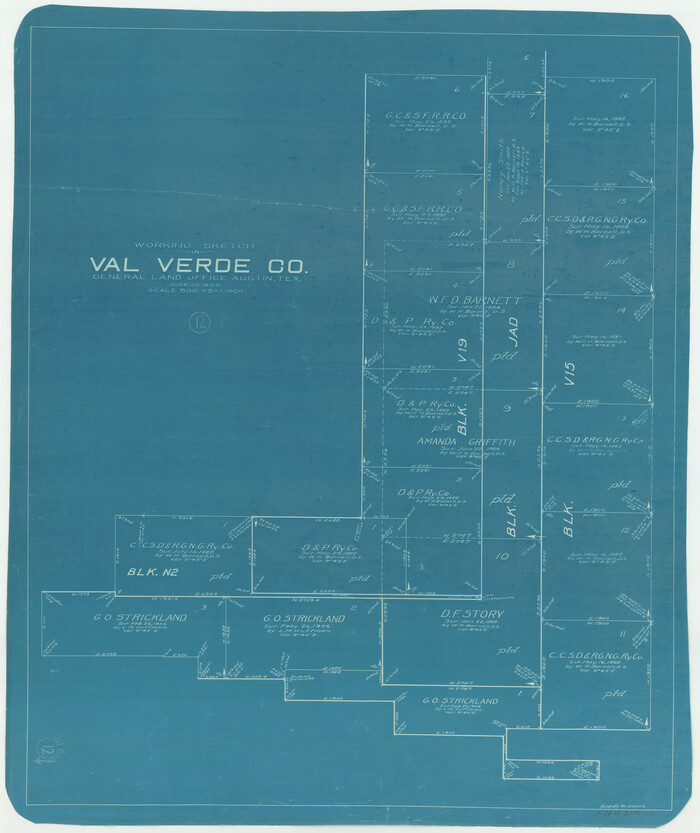 72147, Val Verde County Working Sketch 12, General Map Collection