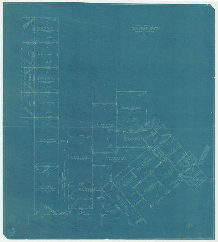 72153, Val Verde County Working Sketch 18, General Map Collection