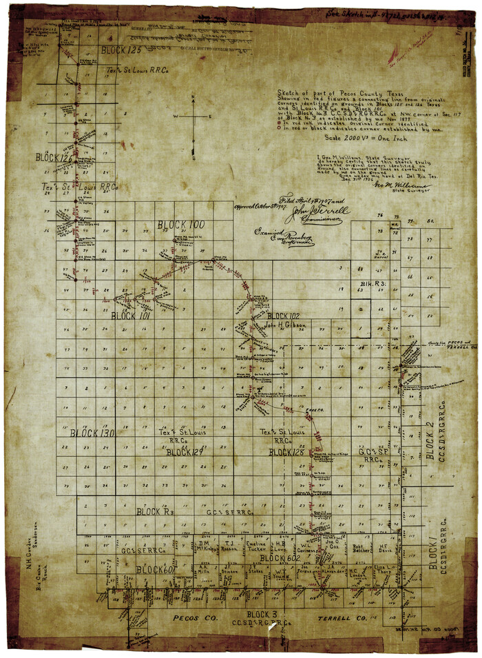 7216, Pecos County Rolled Sketch 36, General Map Collection