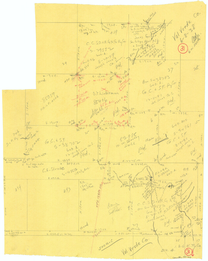 72166, Val Verde County Working Sketch 31, General Map Collection