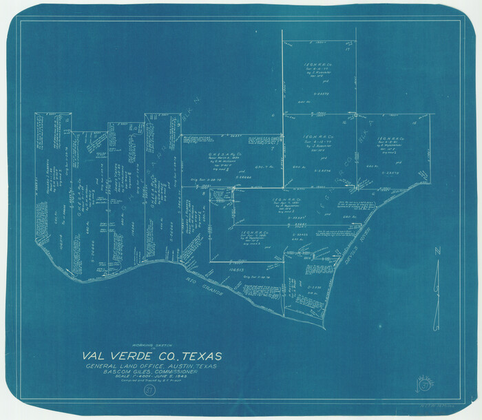 72172, Val Verde County Working Sketch 37, General Map Collection