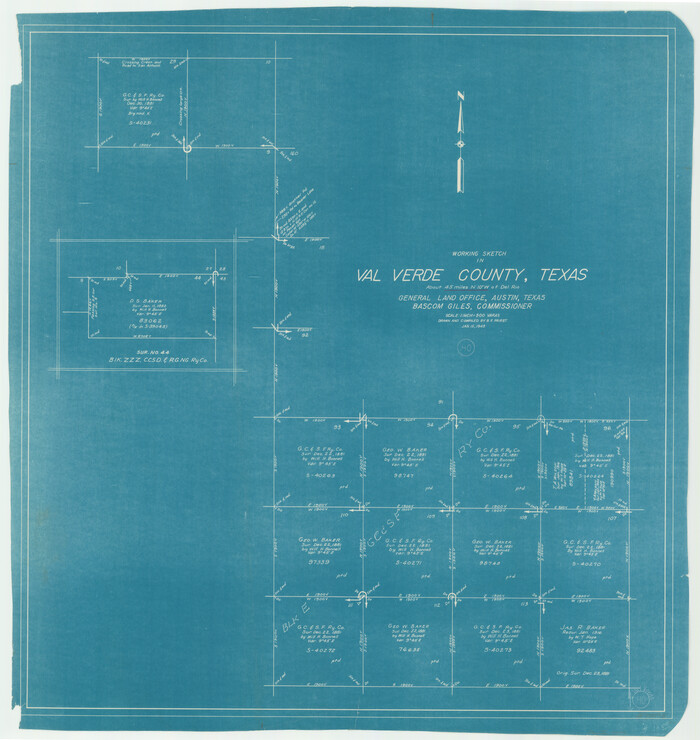 72175, Val Verde County Working Sketch 40, General Map Collection