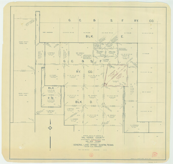 72181, Val Verde County Working Sketch 46, General Map Collection