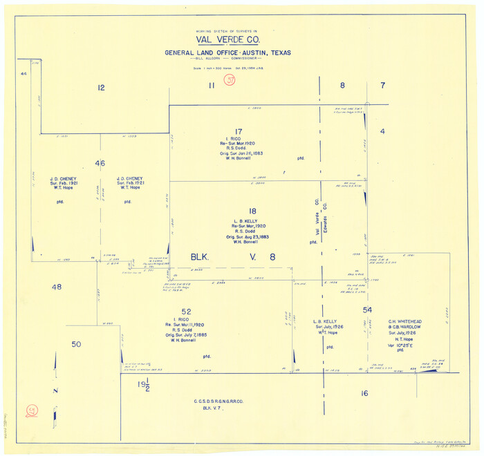 72192, Val Verde County Working Sketch 57, General Map Collection