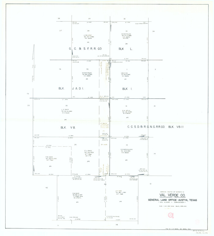 72194, Val Verde County Working Sketch 59, General Map Collection