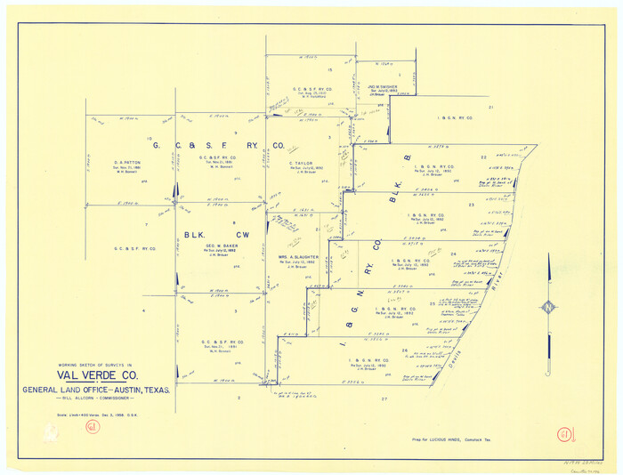 72196, Val Verde County Working Sketch 61, General Map Collection