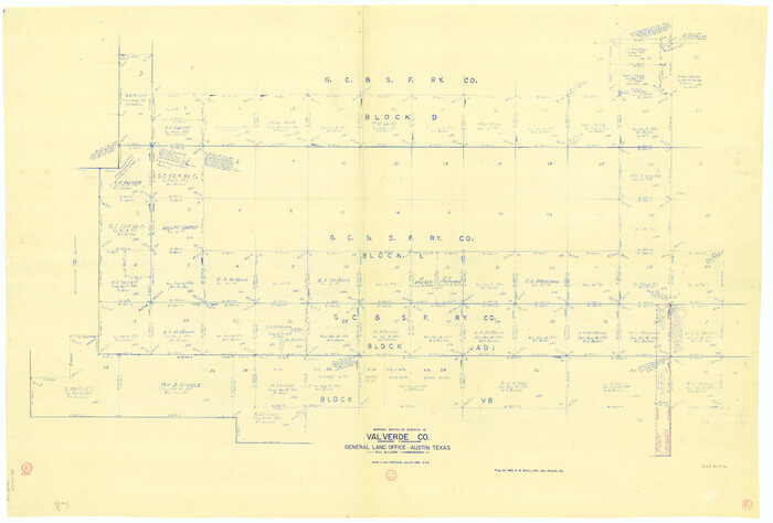 72197, Val Verde County Working Sketch 62, General Map Collection