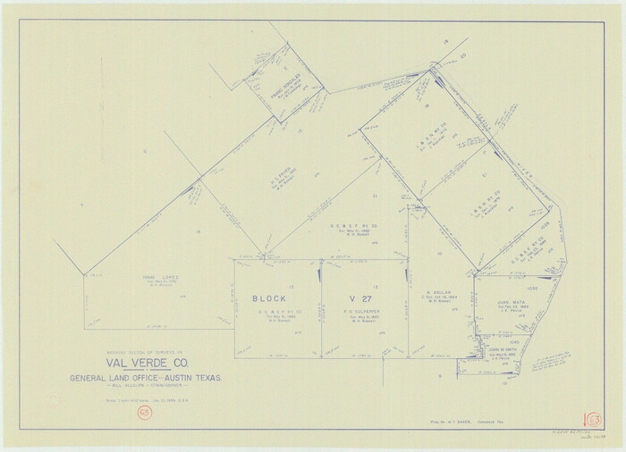 72198, Val Verde County Working Sketch 63, General Map Collection