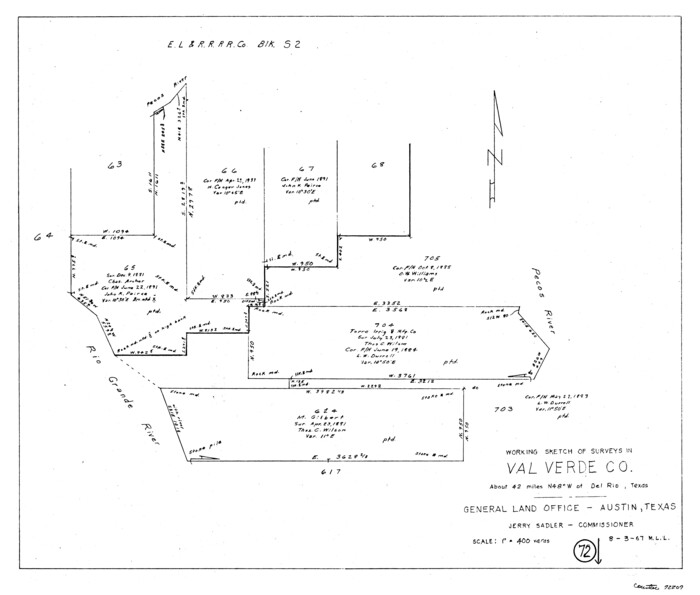72207, Val Verde County Working Sketch 72, General Map Collection