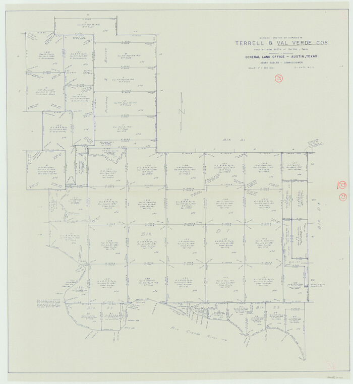 72208, Val Verde County Working Sketch 73, General Map Collection