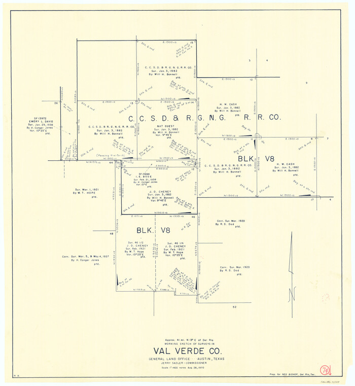 72209, Val Verde County Working Sketch 74, General Map Collection