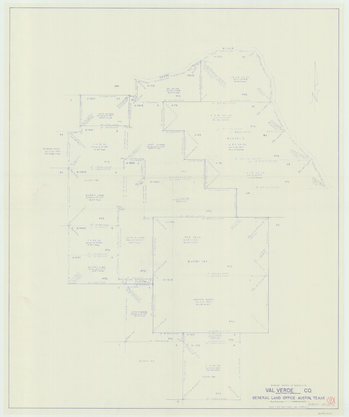 72212, Val Verde County Working Sketch 77, General Map Collection