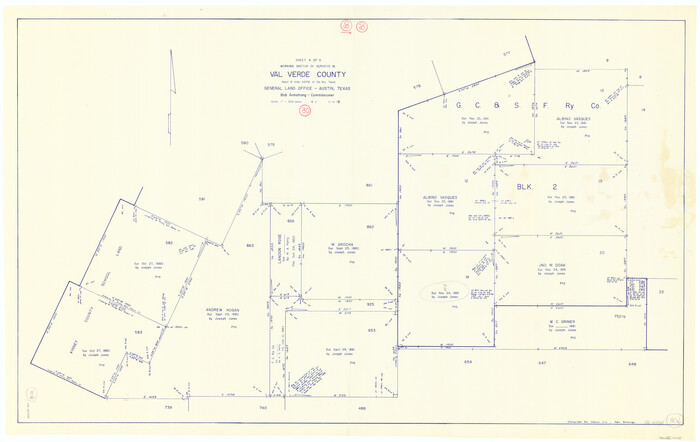 72215, Val Verde County Working Sketch 80, General Map Collection