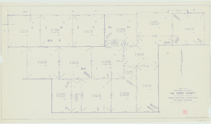 72216, Val Verde County Working Sketch 81, General Map Collection