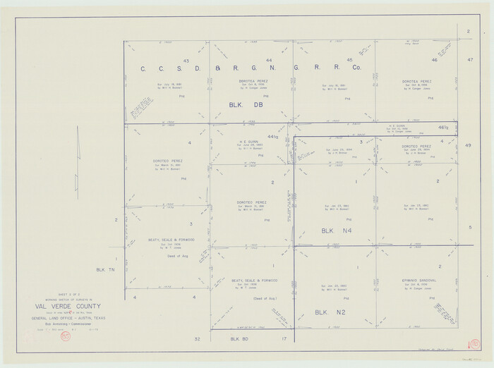 72220, Val Verde County Working Sketch 85, General Map Collection