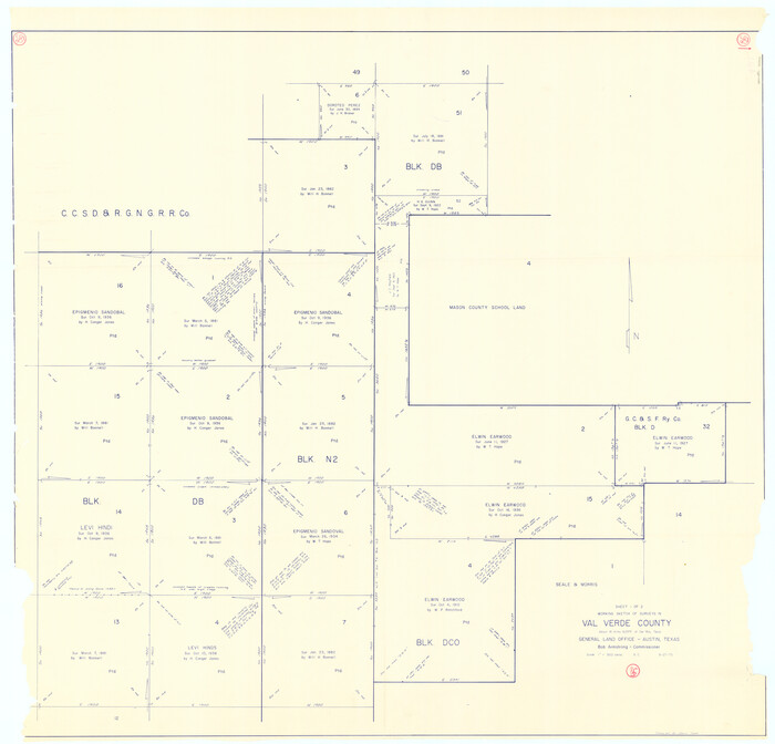 72221, Val Verde County Working Sketch 86, General Map Collection