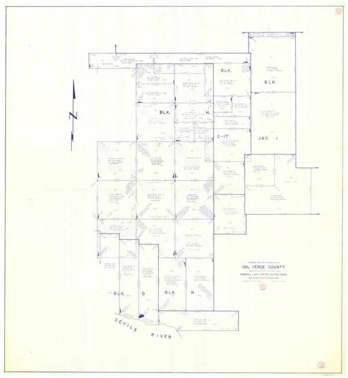 72226, Val Verde County Working Sketch 91, General Map Collection