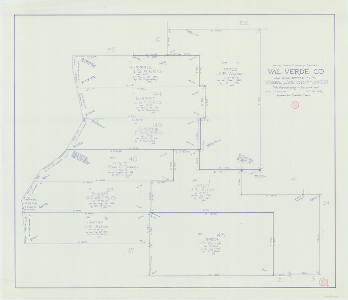 72227, Val Verde County Working Sketch 92, General Map Collection