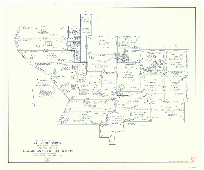 72230, Val Verde County Working Sketch 95, General Map Collection