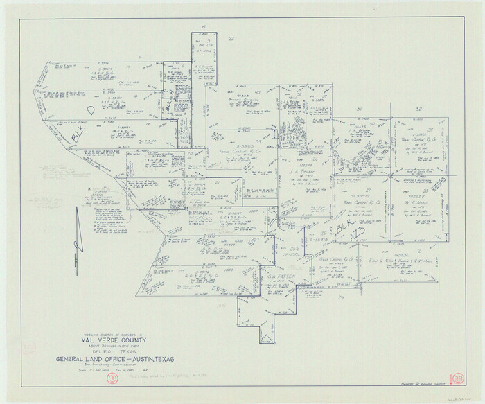 72233, Val Verde County Working Sketch 98, General Map Collection