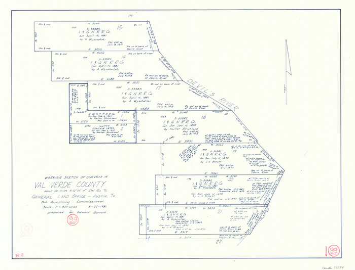 72234, Val Verde County Working Sketch 99, General Map Collection
