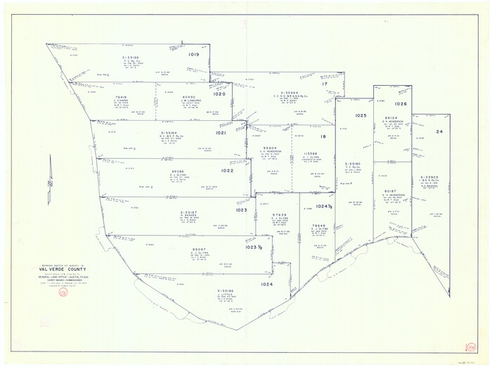 72241, Val Verde County Working Sketch 106, General Map Collection