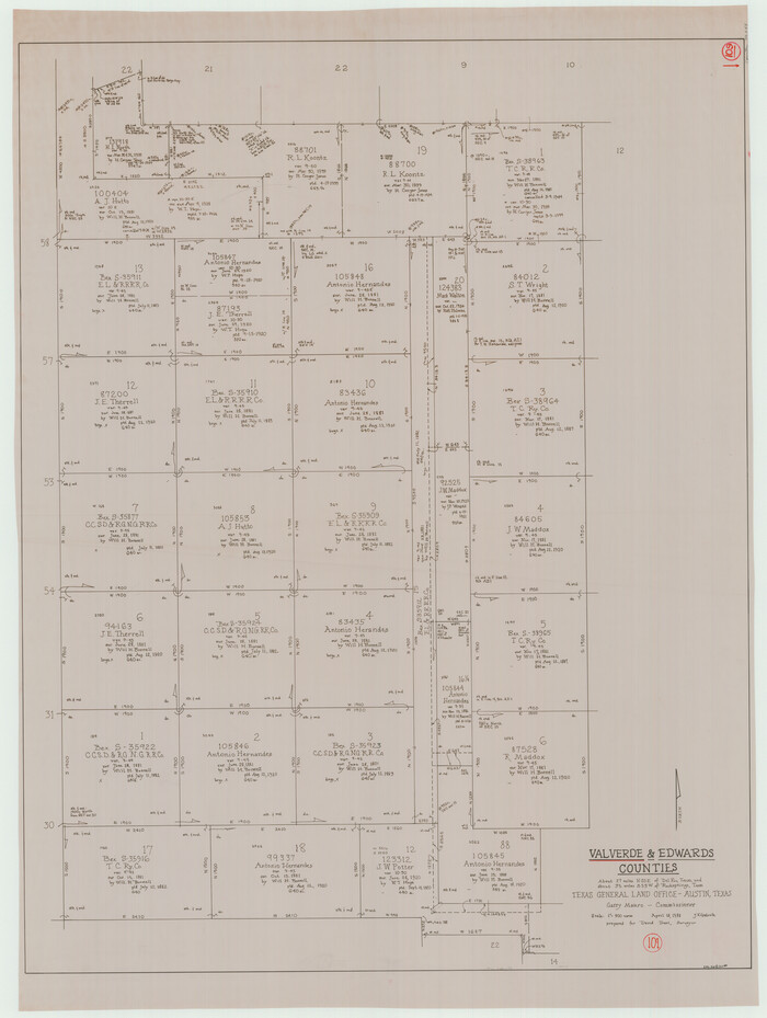 72244, Val Verde County Working Sketch 109, General Map Collection
