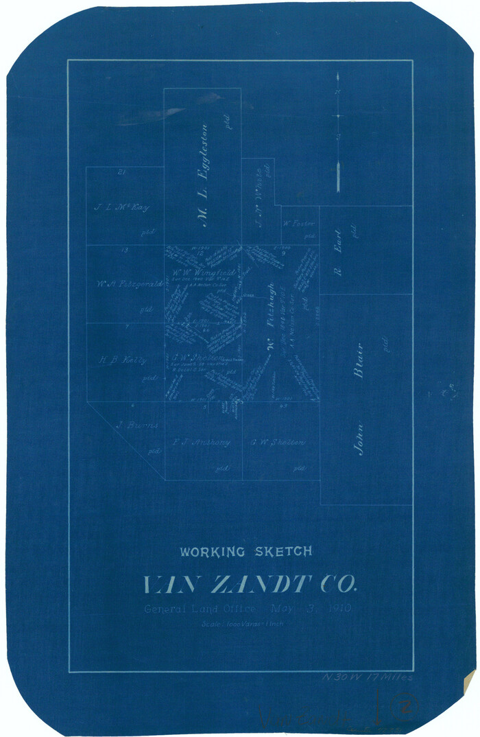 72251, Van Zandt County Working Sketch 2, General Map Collection
