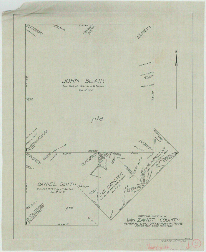 72252, Van Zandt County Working Sketch 3, General Map Collection