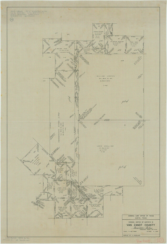 72254, Van Zandt County Working Sketch 5, General Map Collection