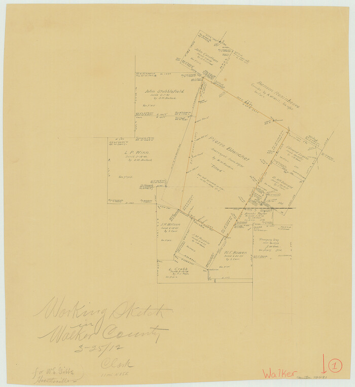 72281, Walker County Working Sketch 1, General Map Collection