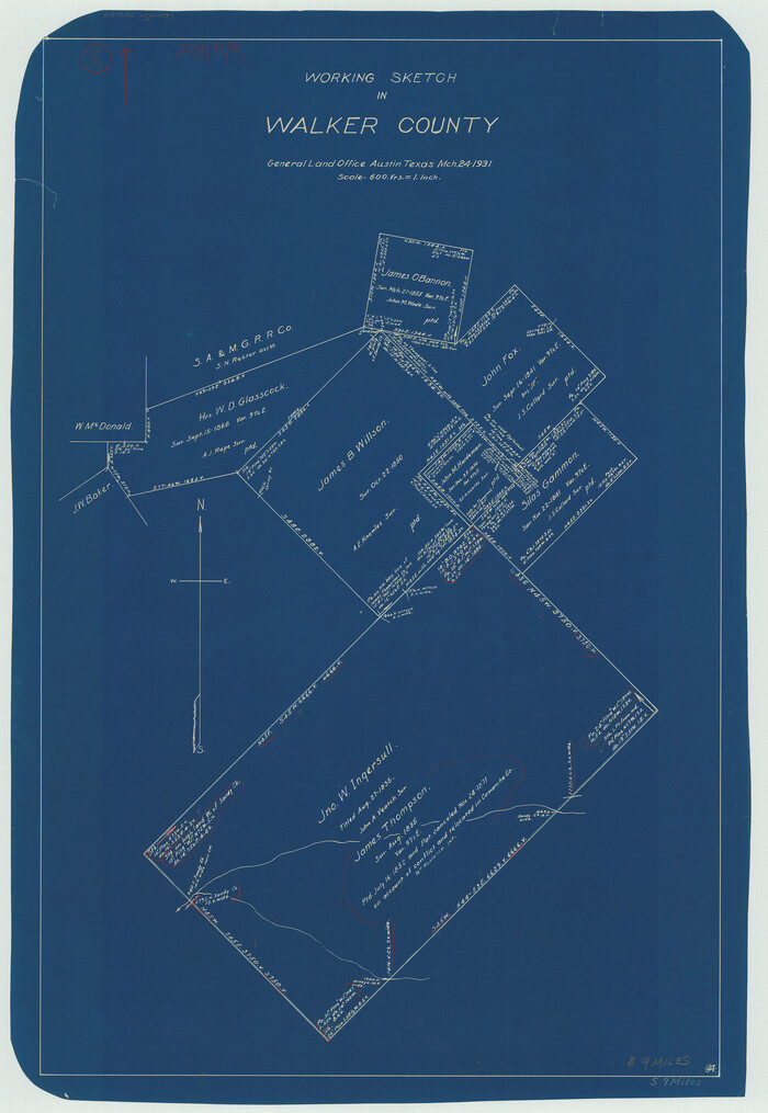 72283, Walker County Working Sketch 3, General Map Collection