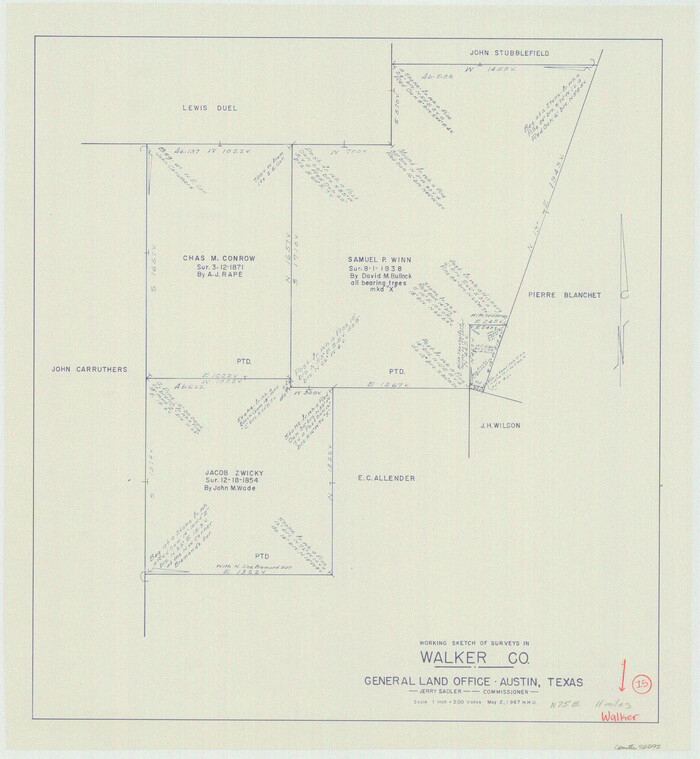 72295, Walker County Working Sketch 15, General Map Collection
