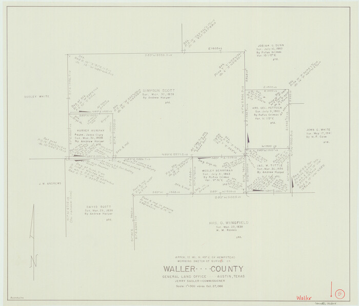 72304, Waller County Working Sketch 5, General Map Collection