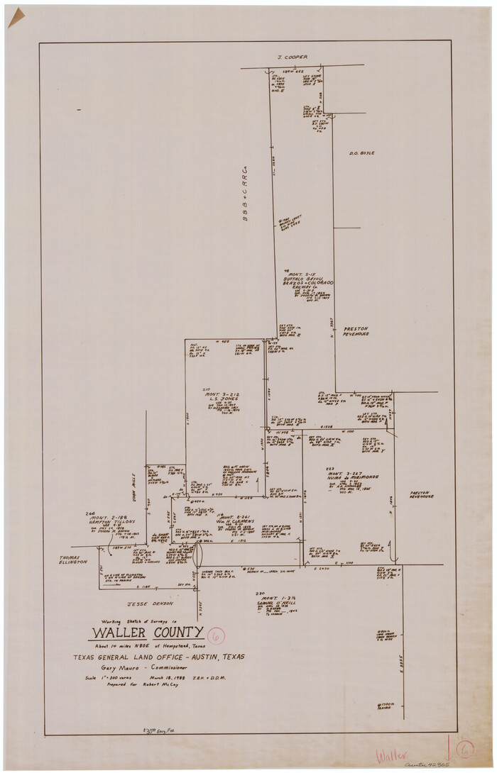 72305, Waller County Working Sketch 6, General Map Collection