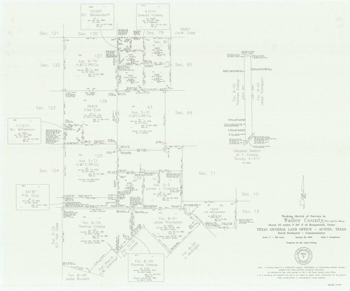 72306, Waller County Working Sketch 7, General Map Collection