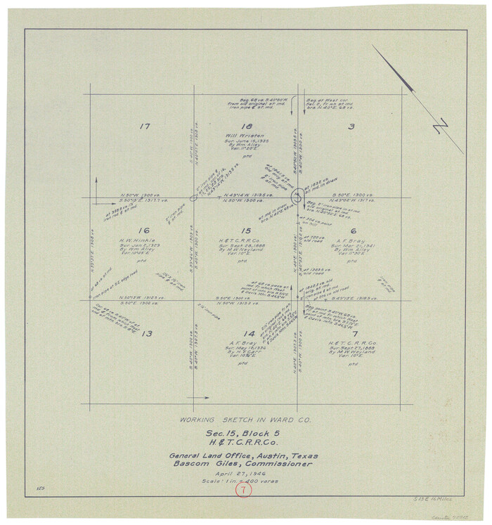 72313, Ward County Working Sketch 7, General Map Collection