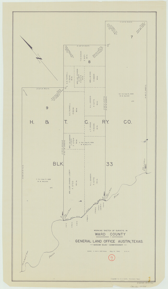 72315, Ward County Working Sketch 9, General Map Collection