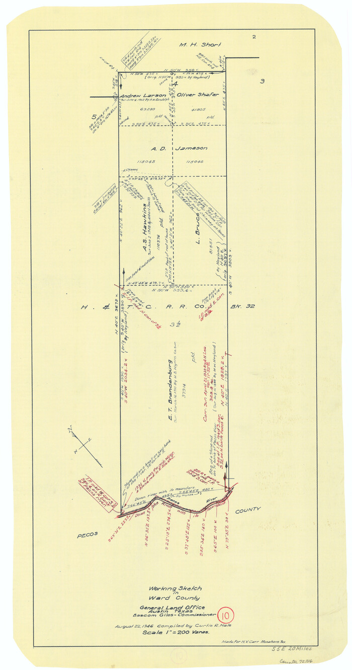 72316, Ward County Working Sketch 10, General Map Collection