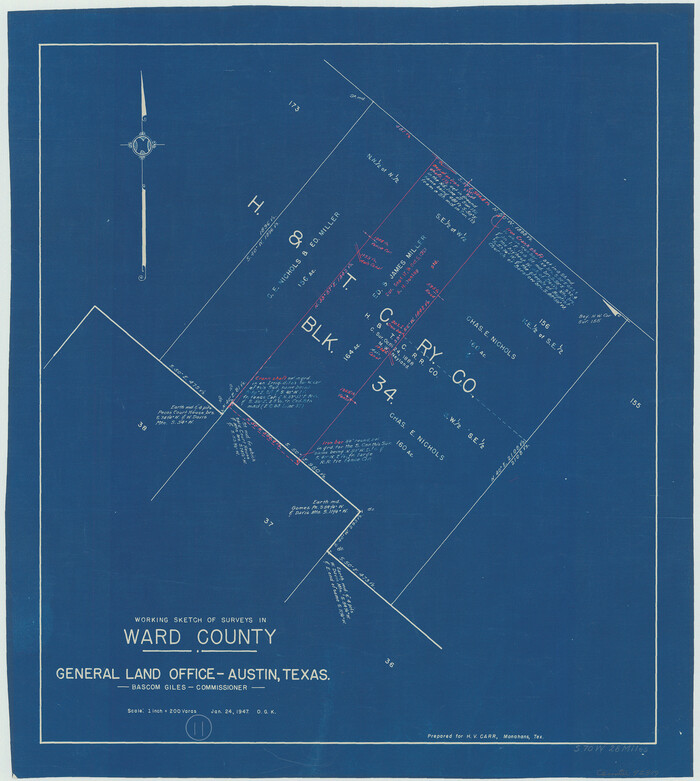 72317, Ward County Working Sketch 11, General Map Collection