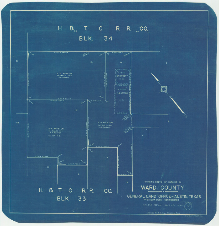 72318, Ward County Working Sketch 12, General Map Collection