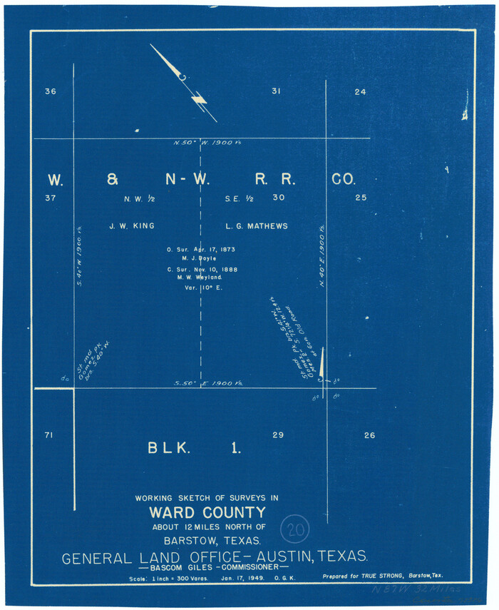 72326, Ward County Working Sketch 20, General Map Collection