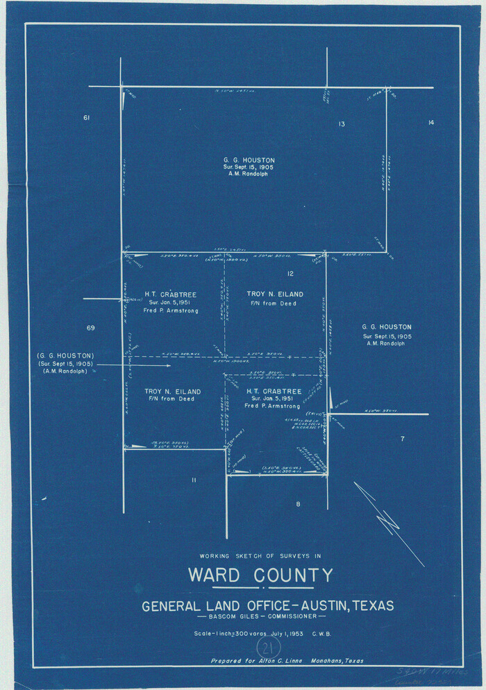 72327, Ward County Working Sketch 21, General Map Collection