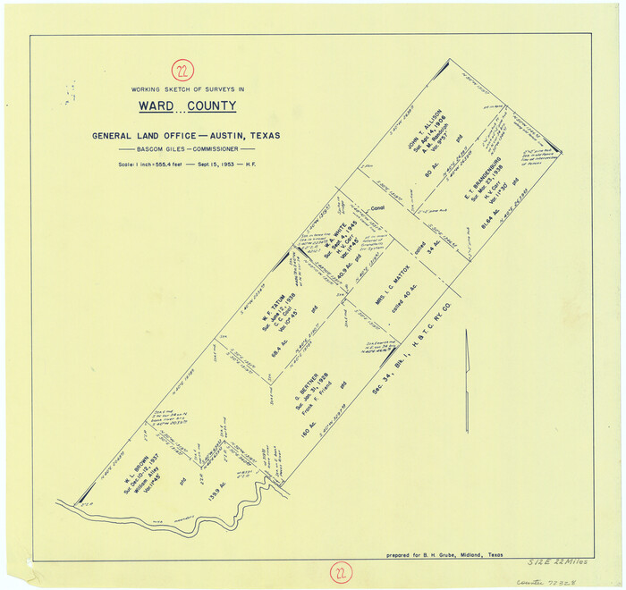 72328, Ward County Working Sketch 22, General Map Collection