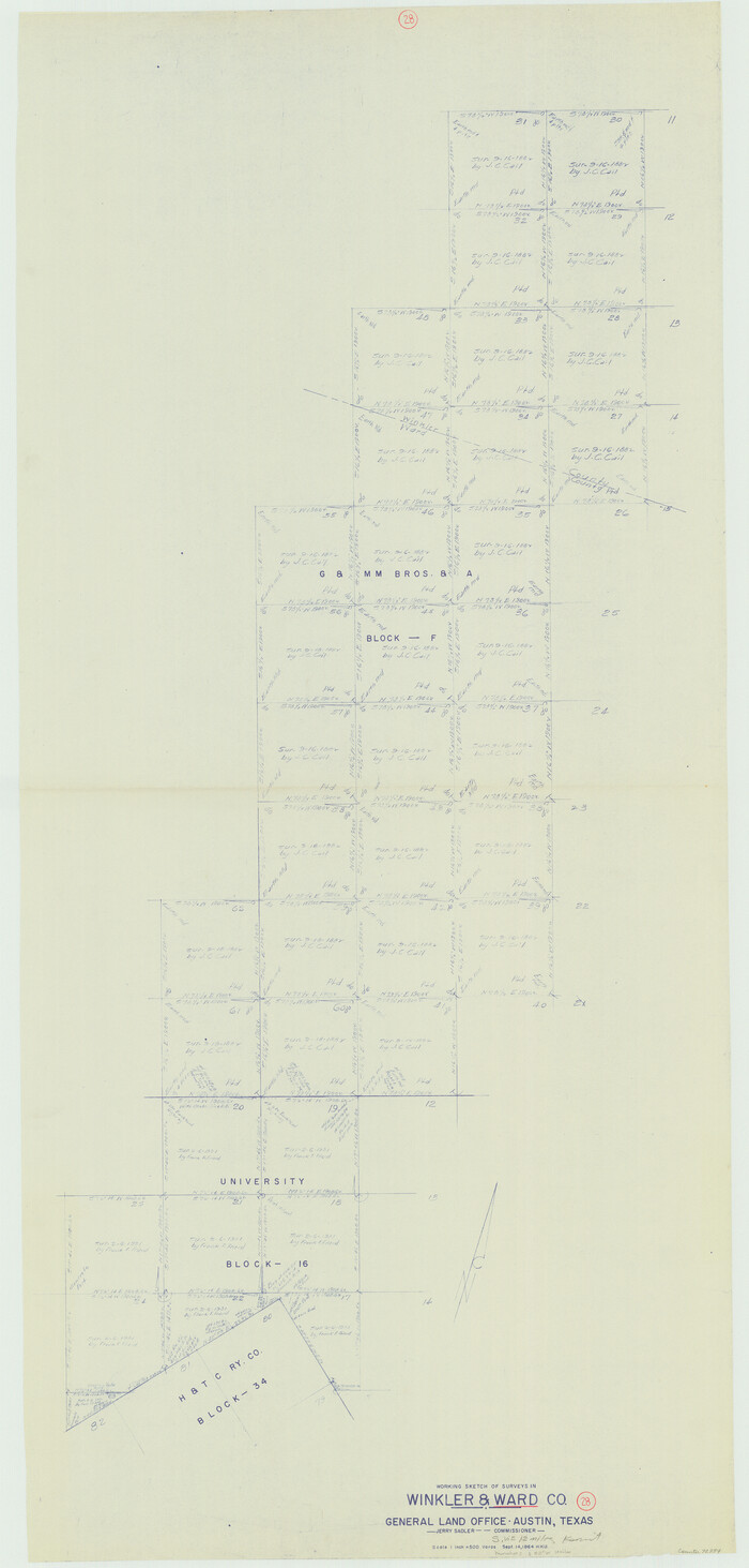 72334, Ward County Working Sketch 28, General Map Collection