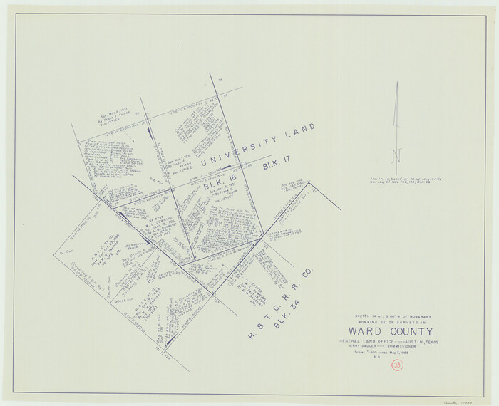 72339, Ward County Working Sketch 33, General Map Collection